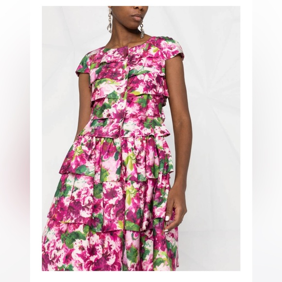 Oscar de la Renta Floral Silk Runway Dress - VIP owned♦️$8400 Retail♦️LAST CALL - Picture 6 of 8